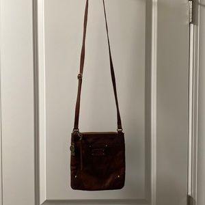 UGG Brown Soft Leather Crossbody Bag